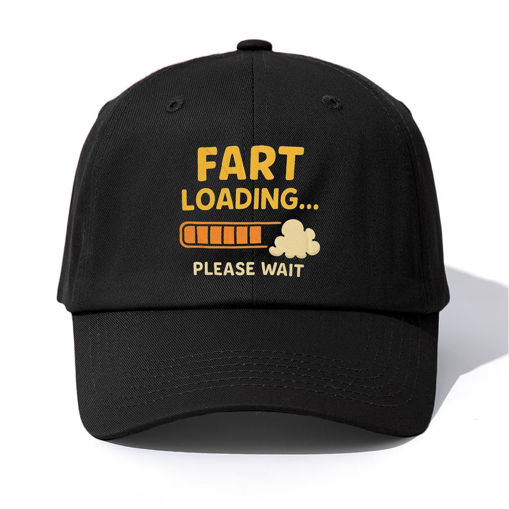 pc FART LOADING Print Baseball Cap for AdultsMinimalist Retro Style Casual Soft Adjustable Dad HatPerfect As Gift
