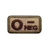Embroidered Tactical Blood Type Velcro Badges: A, B, AB, O, +POS, -NEG - Military and Outdoor Identification.
