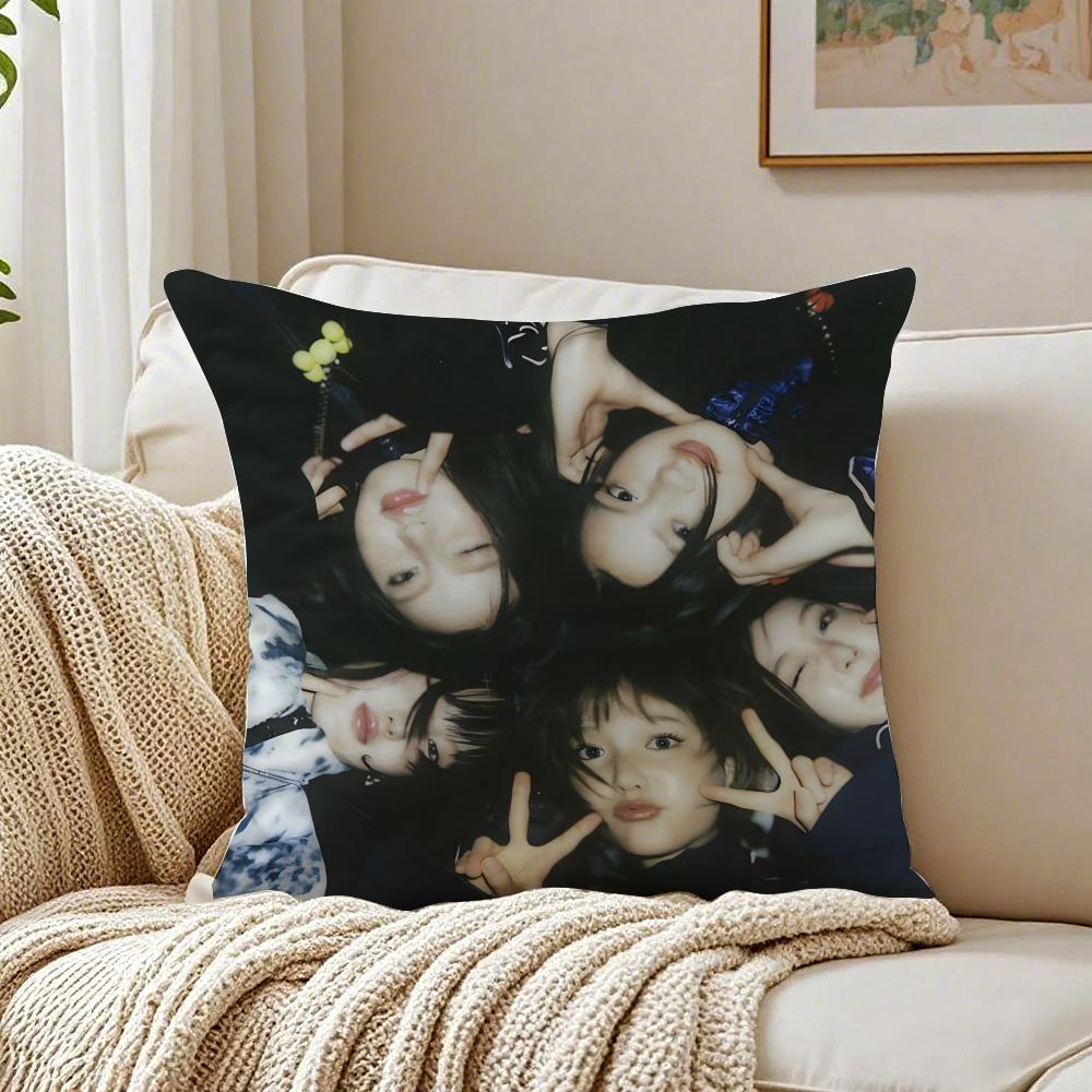GirlGroup Kpop KKIIIKIII Cushion Cover Pillowcase Antidustmite living Room Sofa Decor Cushion Room