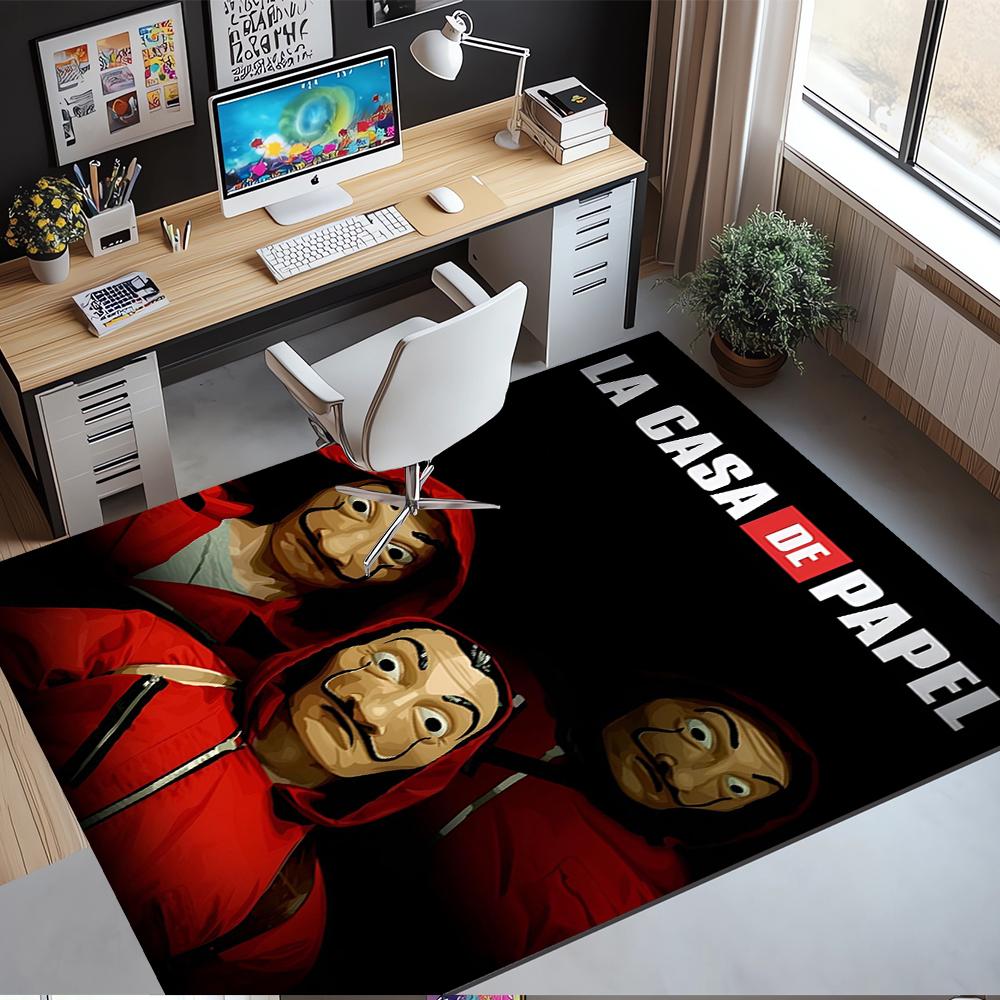 La Casa De Papel Printed Carpet Rug for Office Chair Living Room Bedroom Kitchen Room Decor Gifts