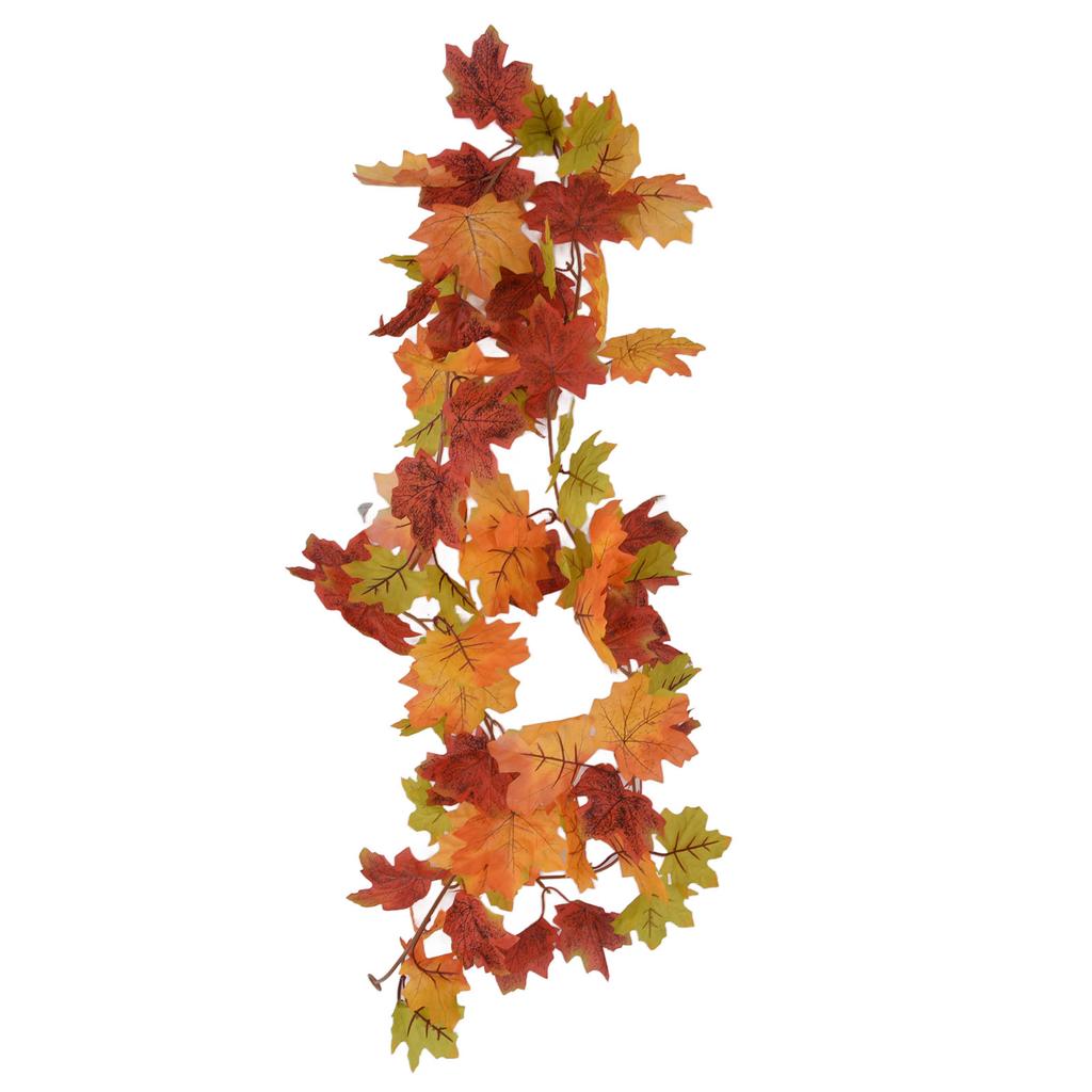 Декоративная искусственная кленовая гирлянда Осенняя гирлянда из листьев Украшение День благодарения Хэллоуин Искусственный клен