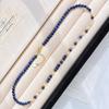 Autumn and Winter Retro Style High-quality Natural Lapis Lazuli Clavicle Chain Necklace for Women