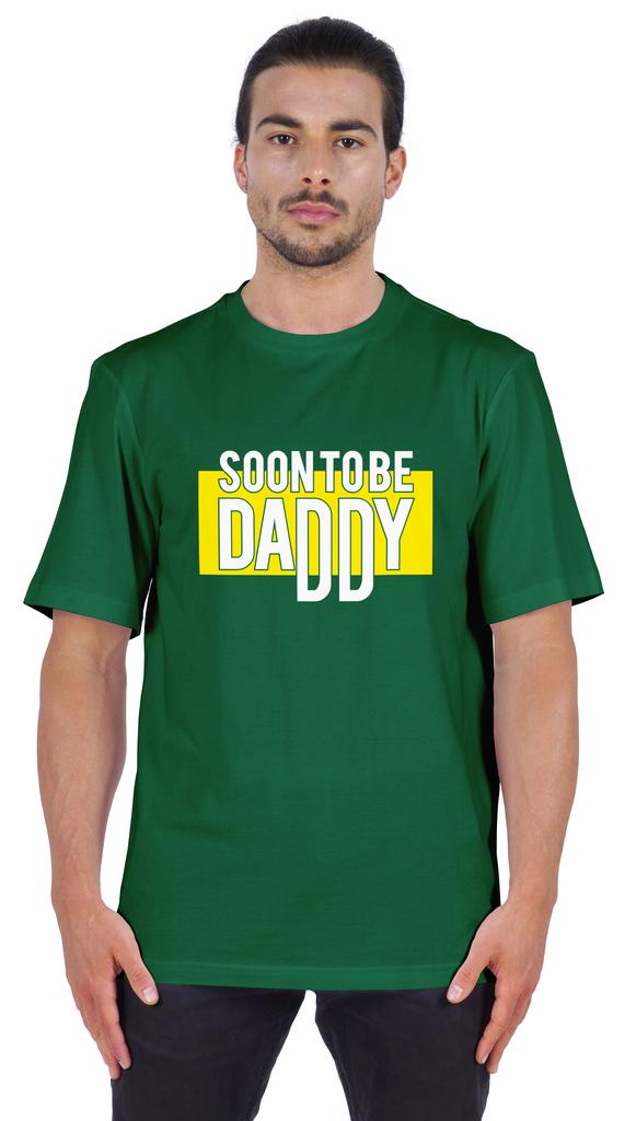 Inkmeso Men's Graphic Printed "Soon To Be Daddy" Pregnancy Announcement Tshirt Crew Neck Tee For Being