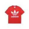 Originals Trefoil Logo Loose Short Sleeve T-Shirt Men Tops Red FM3796