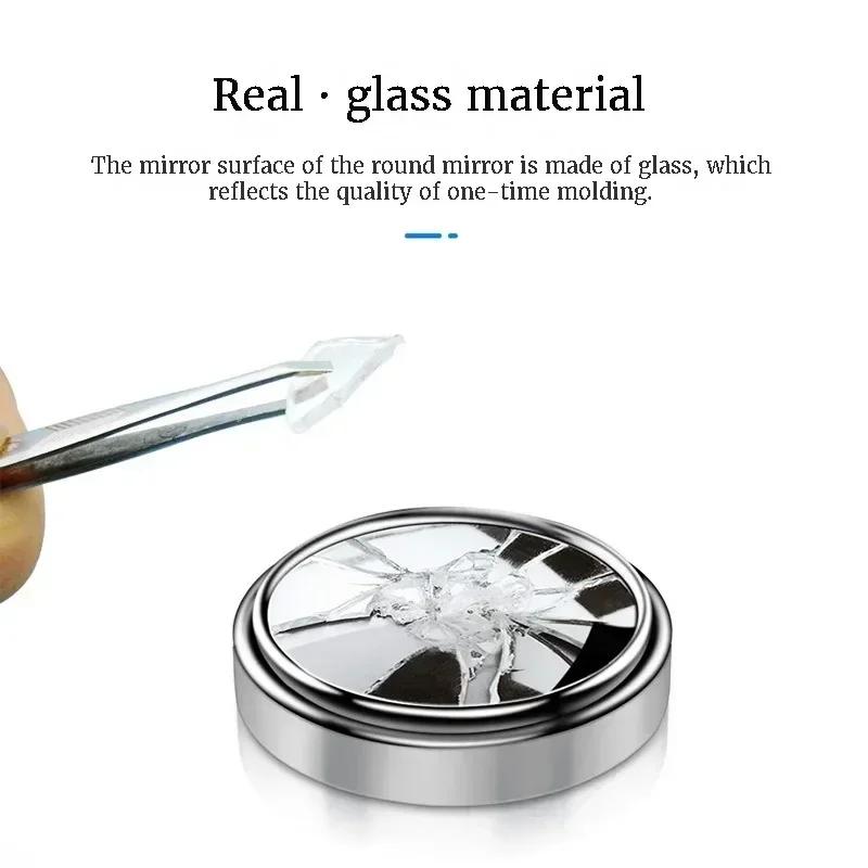 2 шт. Регулируемое на 360 градусов зеркало заднего вида для слепой зоны автомобиля, вспомогательное выпуклое зеркало заднего вида, круглая рамка, широкоугольные зеркала для заднего хода автомобиля