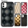 Krajews Quilted Texture Sofa Pattern Sticker Phone Case For iPhone 14 5 6s 7 8 Plus XR XS 11 12 13 Pro Max Samsung S21 S22ultra