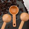 Wooden Short Handle 15ml Graduated Measuring Spoon, Modern Minimalist Design Easy To Clean Multi-Function Coffee Bean Scoop for Kitchen, Cafe