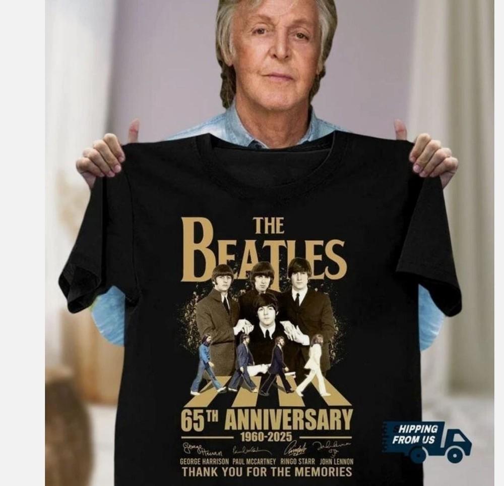 Футболка к 65-летию The Beatles, Футболка The Beatles 2025, Футболка унисекс Rock N Roll