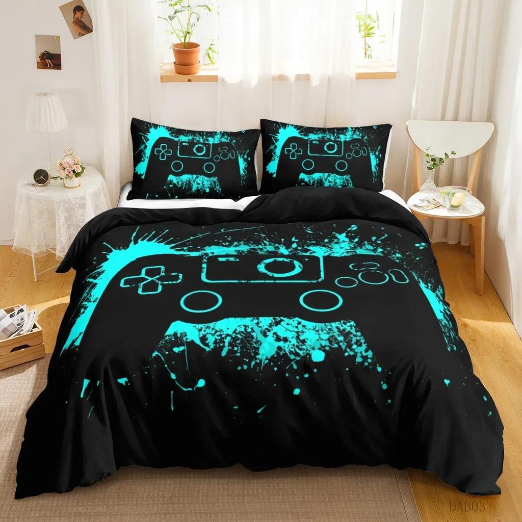 2025 Luxury New 3D Print Teens Video Games Duvet Cover King Gamepad Controller Bedding Set Youth Game Bedding Set Quilt Cover
