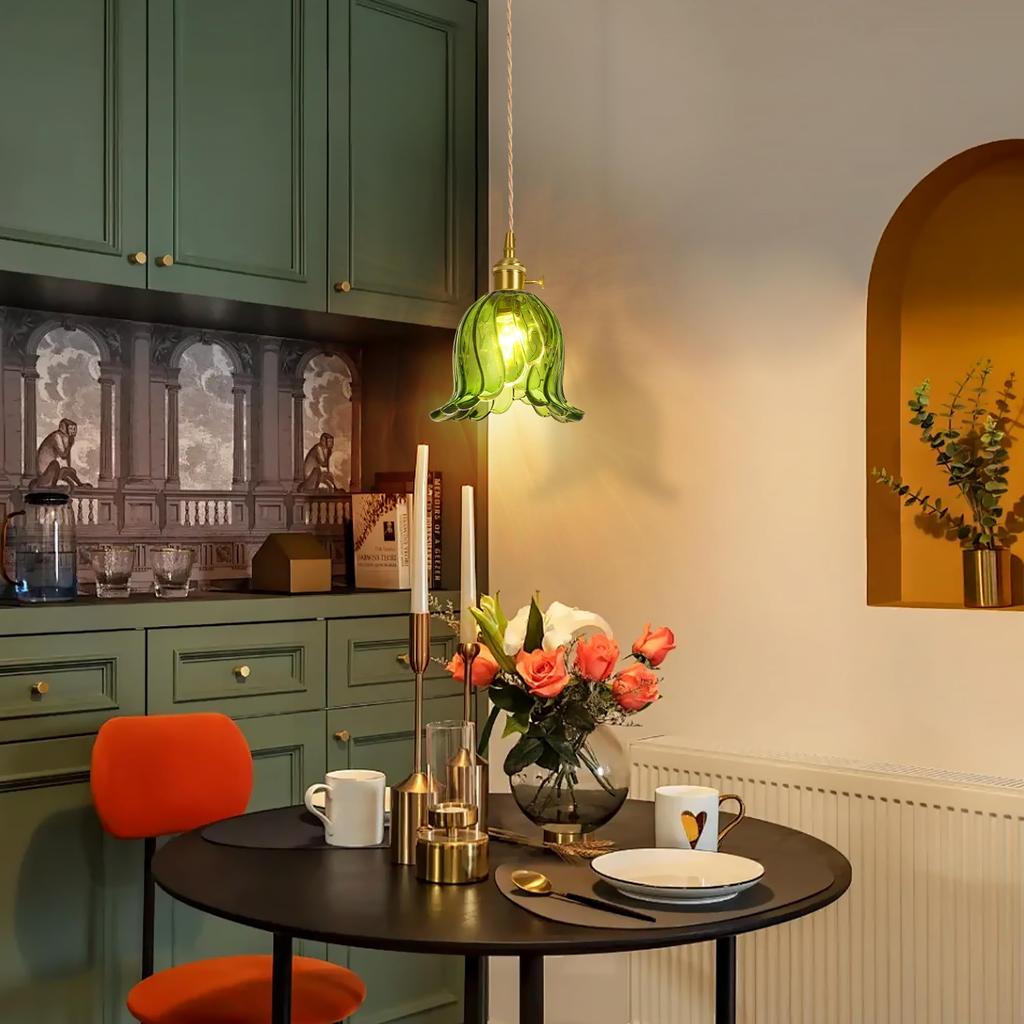 Стильный стеклянный подвесной светильник с потолочным креплением на крюке, совместимый со светодиодными лампами E26, регулируемым шнуром, в скандинавском стиле, с латунной отделкой, подходит для столовой
