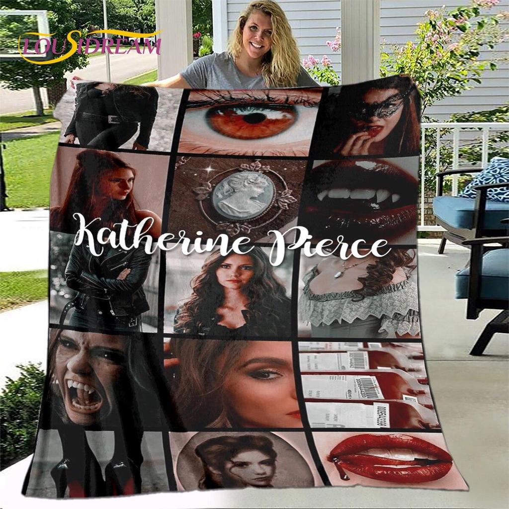 Одеяло с принтом «Дневники вампира», фланелевое одеяло, мягкое теплое одеяло для гостиной, спальни, кровати, дивана, путешествия