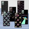 Cartoon Alien Space Case for Samsung Galaxy Note 20 Ultra 10 Lite 9 8 A12 A52 A51 S20 FE A50 A71 A21s Black Soft Phone Coque