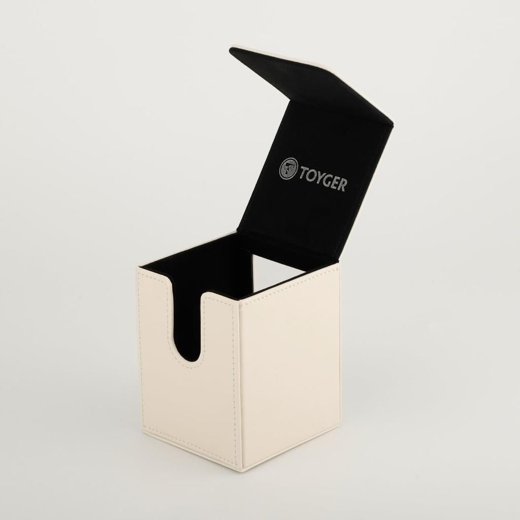 TOYGER SASH CASE [Clear Deck Case for Seeing Contents] Space-Saving Card Viewing and Management, Compatible with Loaders and Hardening Cases (White)