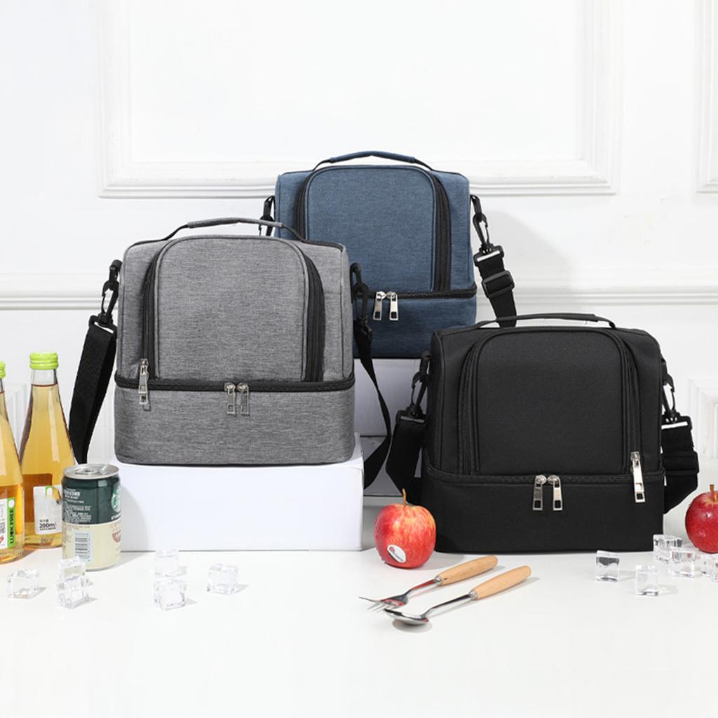 Large Capacity Lunch Box Lunch Bag Leakproof  Lunch Tote Bags with Adjustable Shoulder Strap for Office Work Picnic Travel