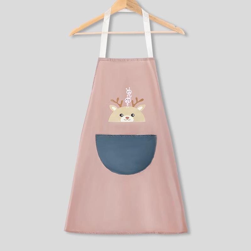Waterproof and Oil-Proof Kitchen Apron: Cute, Stylish, and Widened Summer Design with Hand-Wipable Feature