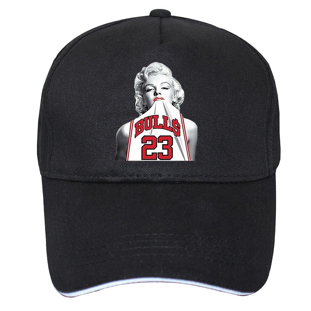 Мэрилин Монро в баскетбольном трикотаже «Майкл 23», забавная шляпа унисекс, крутая секс-хипстерская кепка, бейсболка унисекс, женская кепка в стиле хип-хоп, шляпы
