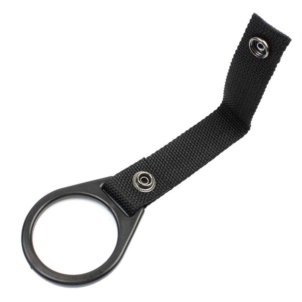 Night Stick Ring Holder Slide-On Duty Belt Ring Holder For C/D Cell Flashlight Black Ring Durable for Hunting