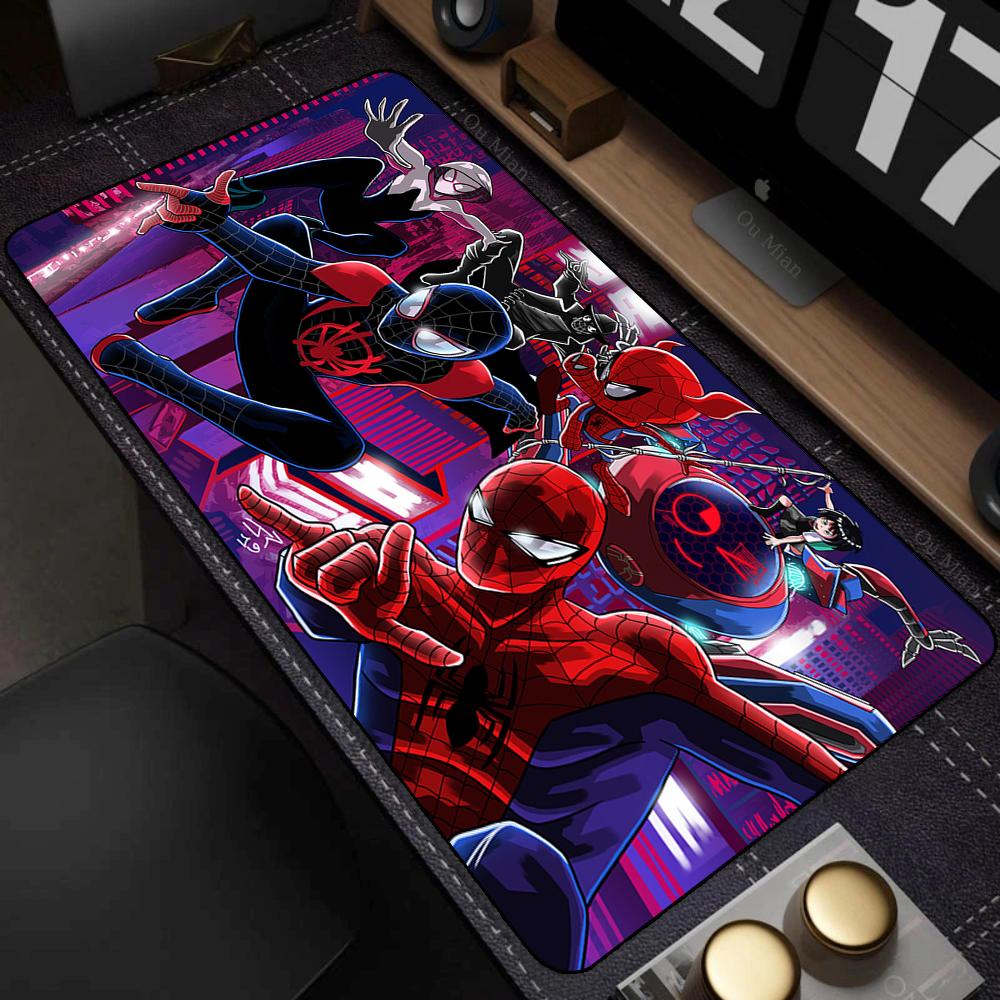 Mausepad Computer Accessories Mats Spider Man Mause Pad Mousepad Over Edge Gaming Keyboard Pc Gamer Non-slip Rubber Desk Mat