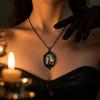 Эстетика Witchcore Украшения Винтажное Готическое Ожерелье, Подвеска Ворон Летучая Мышь Красная Жуткое Косплей Роза Хэллоуин Колдовское для Женщин Повседневное Темный Стиль Ожерелье