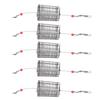 5Pcs Fishing Bait Cages Lure Cage Stainless Steel Fishing Trap Basket Feeder Holder M