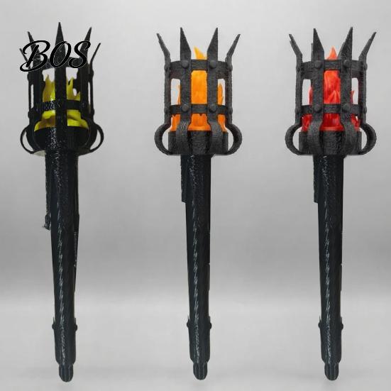Atmosphere Enhancing Flame Light Medieval Torch Wall Sconce, LED Gothic Castle Decor Lamp, Indoor Decorative Lighting Fixture Realistic Flickering for