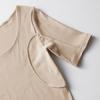 Belle Maison Inner with Sand Size M Women's Sweat-Absorbing Shirt, Cotton, Extra-Large Sweat-Absorbing Pads, Three-Quarter Sleeves, Deodorizing,
