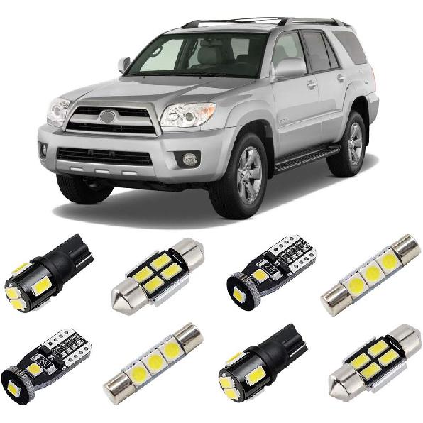 White LED Interior Light Kit For Toyota 4Runner 2003 2004 2005 2006 2007 2008 2009 Super Bright 6000K Interior LED Bulbs Package + License Plate