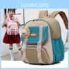 Adorable Cartoon Backpack For Kids Reflective Straps Breathable Nylon Material