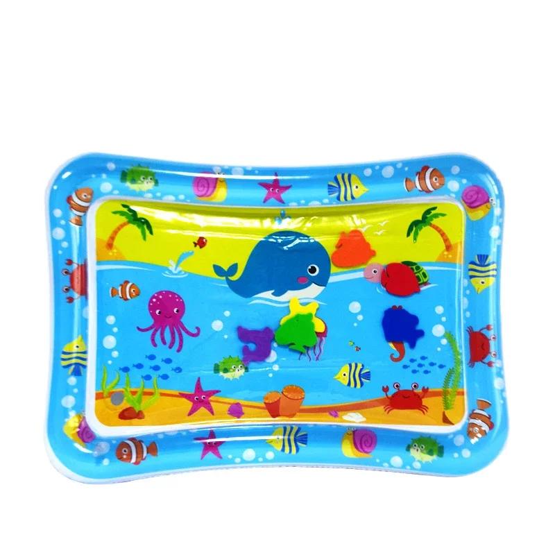 Inflatable Tummy Time Mat Premium Baby Play Mat Inflatable Water Cushion Interactive Baby Gym Baby Toys for Sensory Development