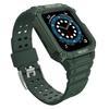 Rugged Protective Watch Band with Case for Apple Watch Series 7/6/5/4/3/2/SE (45/44/42mm) - Green Panzerglass Cover