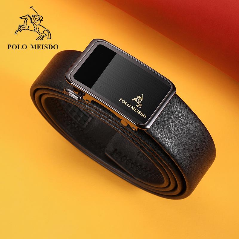 Paul Messider Мужской Кожаный Ремень с Роскошной Автоматической Пряжкой