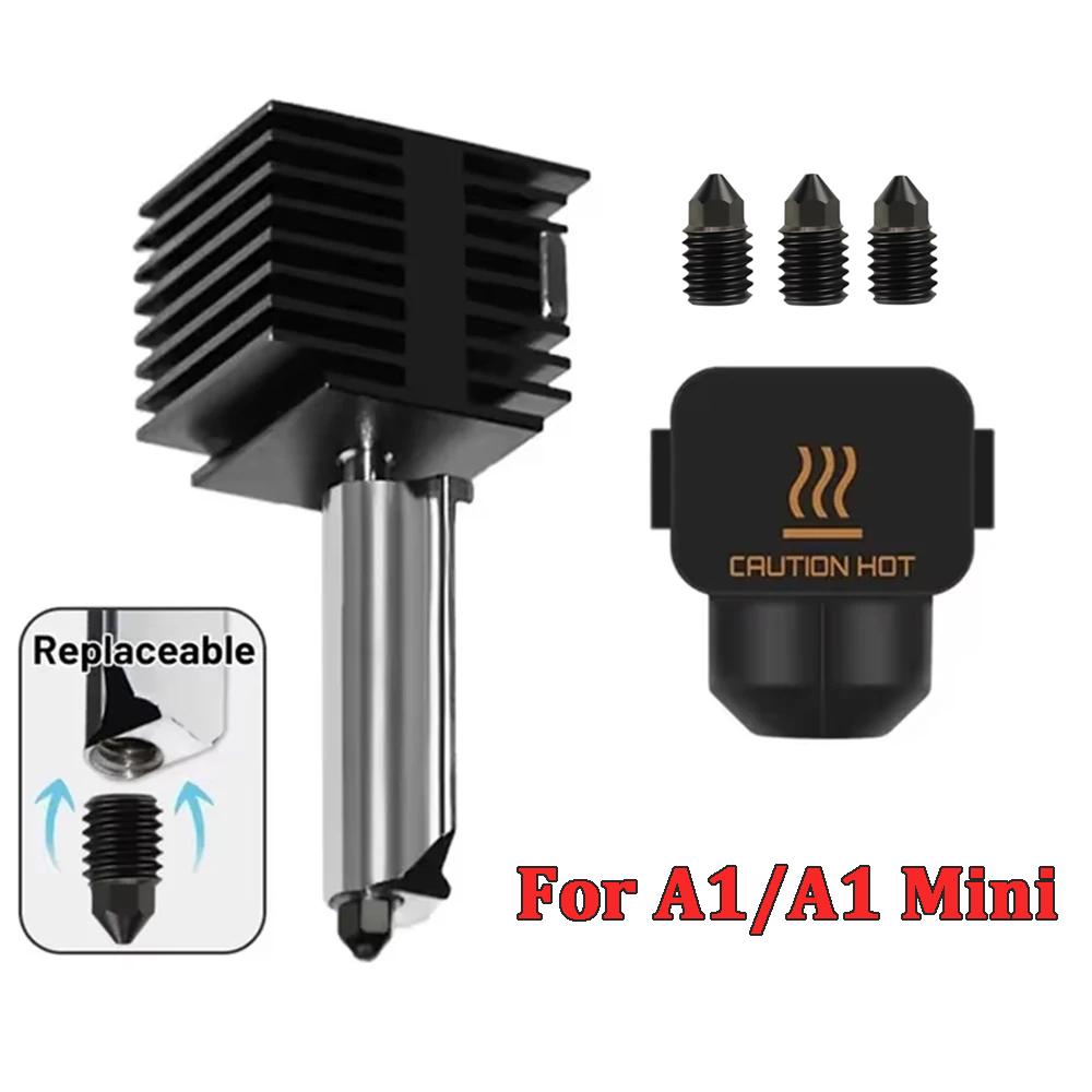 Hotend For Bambu Lab A1 mini Assembly Hotend Kit 0.2 0.4 0.6 0.8MM Replaceable Nozzle For 3D printer Bamboo Lab A1/A1 mini