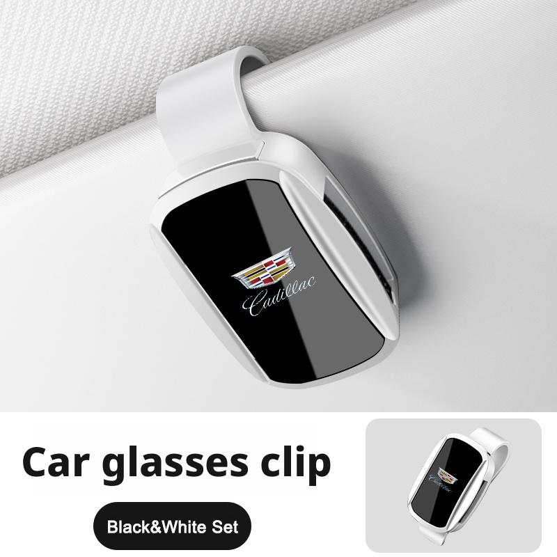 AVM1 Car Sunglasses Clip Sun Visor Glasses Holder Card Ticket Holder Stable Storage Clips Eyeglasses Hanger For cadillac