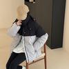 Winter bread clothes color matching couple down cotton clothes men's and women's new removable hat warm thickened coat