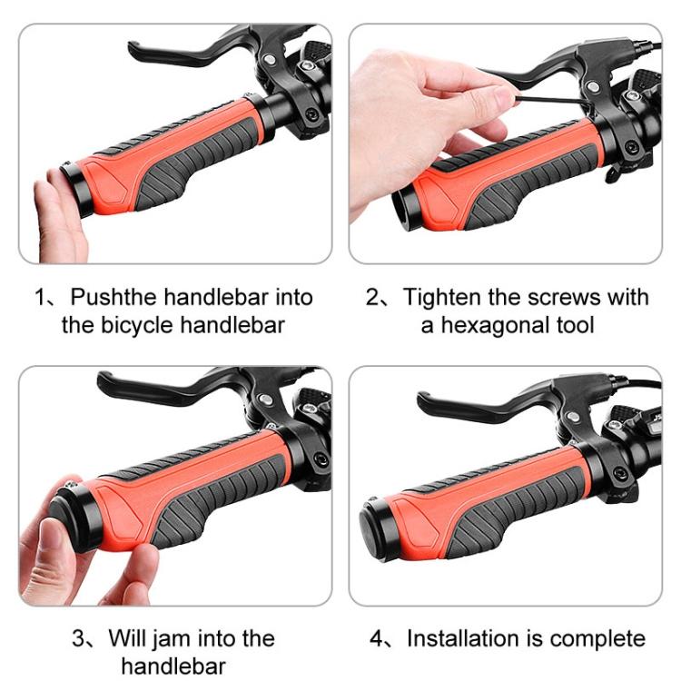 1 Pair Bicycle MTB Bike Handlebar Grips Rubber Anti-Slip Racing Bike Grip