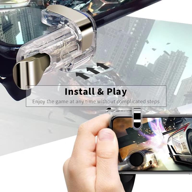 DATA FROG Mobile Phone Game Controller L1R1 Trigger Gaming Grip Joystick For PUBG 4.5-6.5 Inch iOS Android Smartphone 5