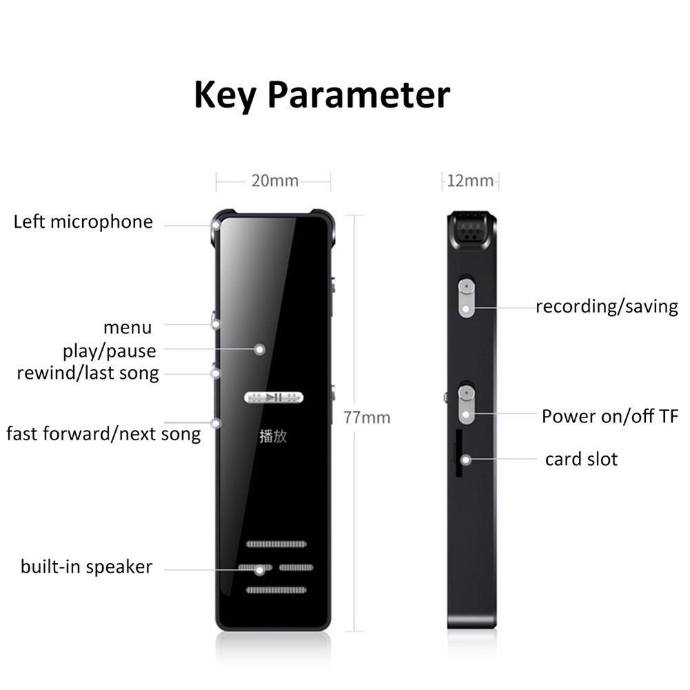 Диктофон Mp3-плеер междугородной связи, громкоговоритель, цифровой голосовой активации, аудиозапись, аудиорекордер, портативная электроника, мини