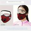 1PC Men's and Women's Cycling Protective Masks, Sports Masks, Filters, Dustproof and Warm Masks, Protective Lenses, Removable
