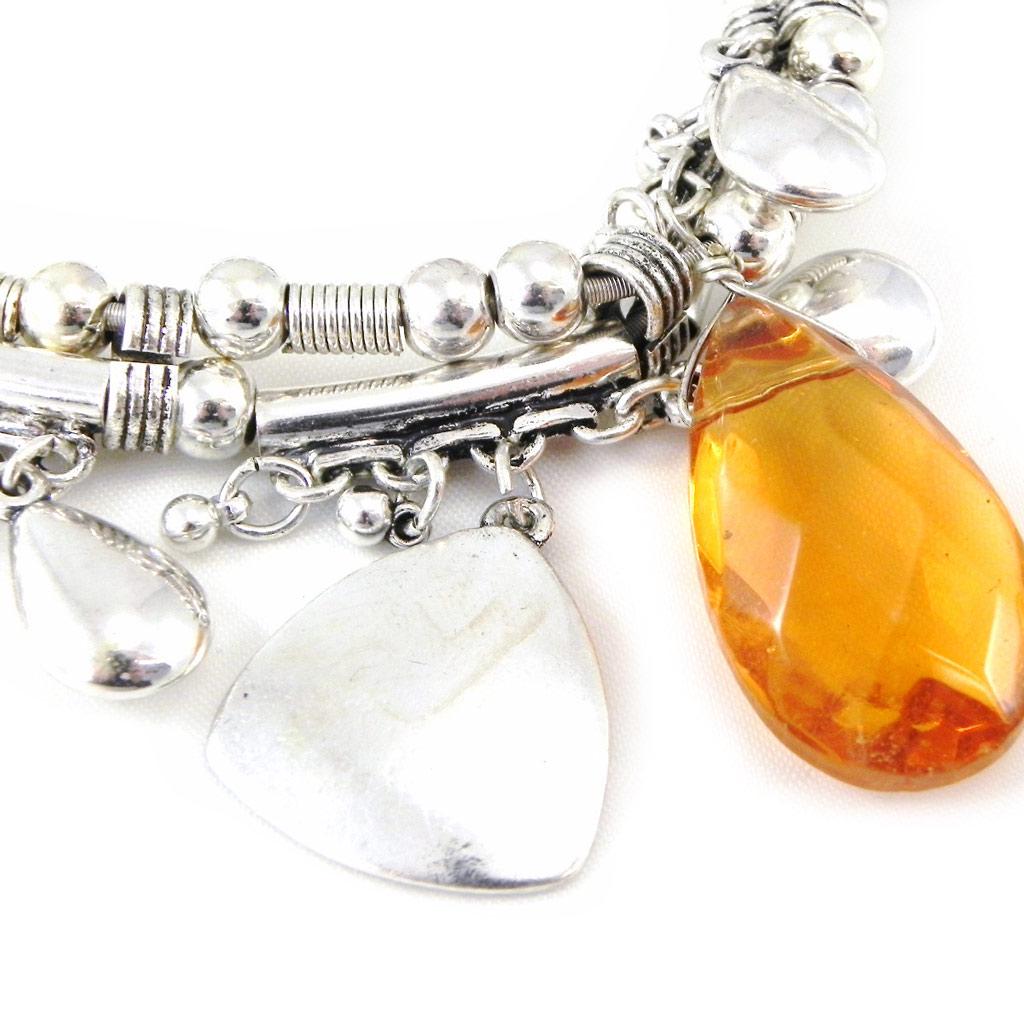 Les Trésors De Lily [H0558] — Серебряно-оранжевый дизайнерский браслет «Килиманджаро».