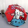 1pc Hello Kitty Cherry Blossom Automatic Folding Umbrella - Portable 3-Fold Design with Iron Frame, Perfect for Outdoor Use, Festive Gifts, Travel, Da