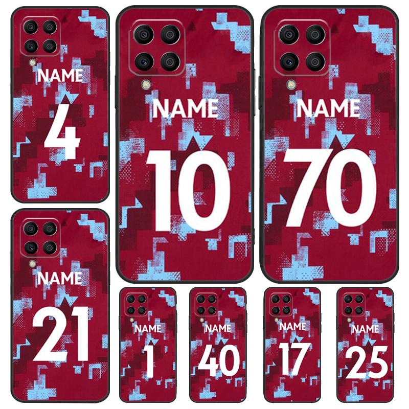 Персонализированный футбольный номер имя для Samsung Galaxy M13 M23 M33 M53 M21 M31 M51 M30s M20 M12 M32 M52 M14 M34 M54 чехол для телефона