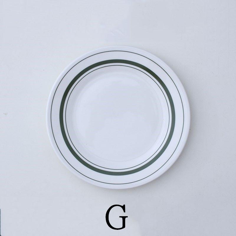 8-дюймовые керамические плоские тарелки, бытовые тарелки для завтрака, десерта, салата, стейка, обеденная тарелка, сервировочные блюда для кофейни