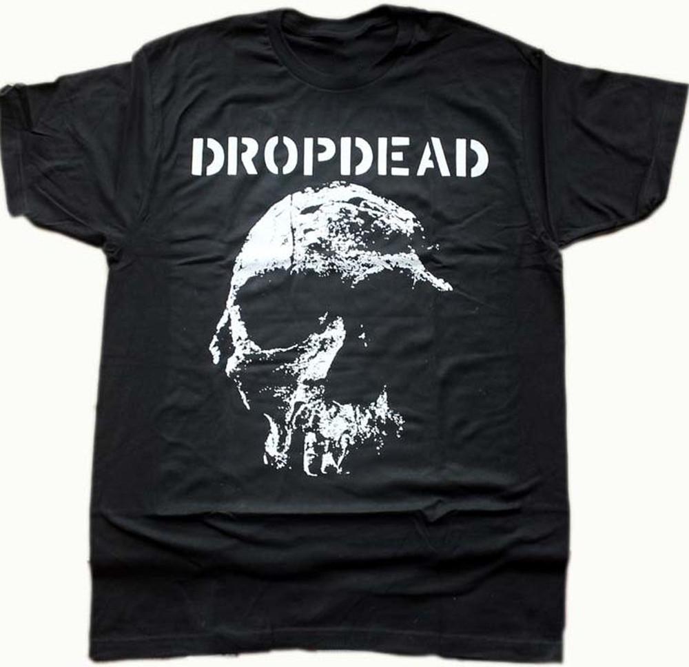 Винтажная черная футболка группы Dropdead Унисекс Все размеры S-5XL XZ600 Унисекс Футболка