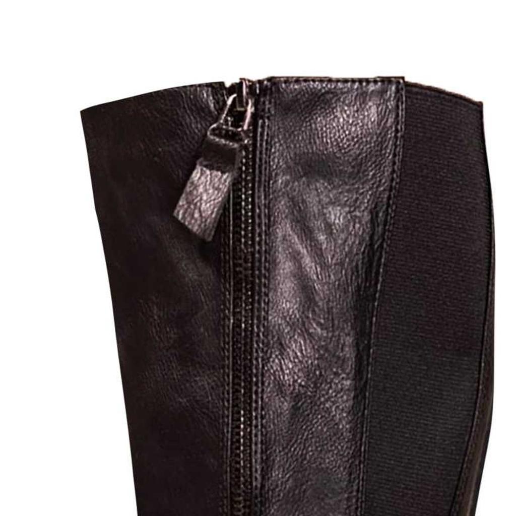 Where's That From Womens/Ladies Lara Faux Leather Side Zip Wedge Mid Calf Boots