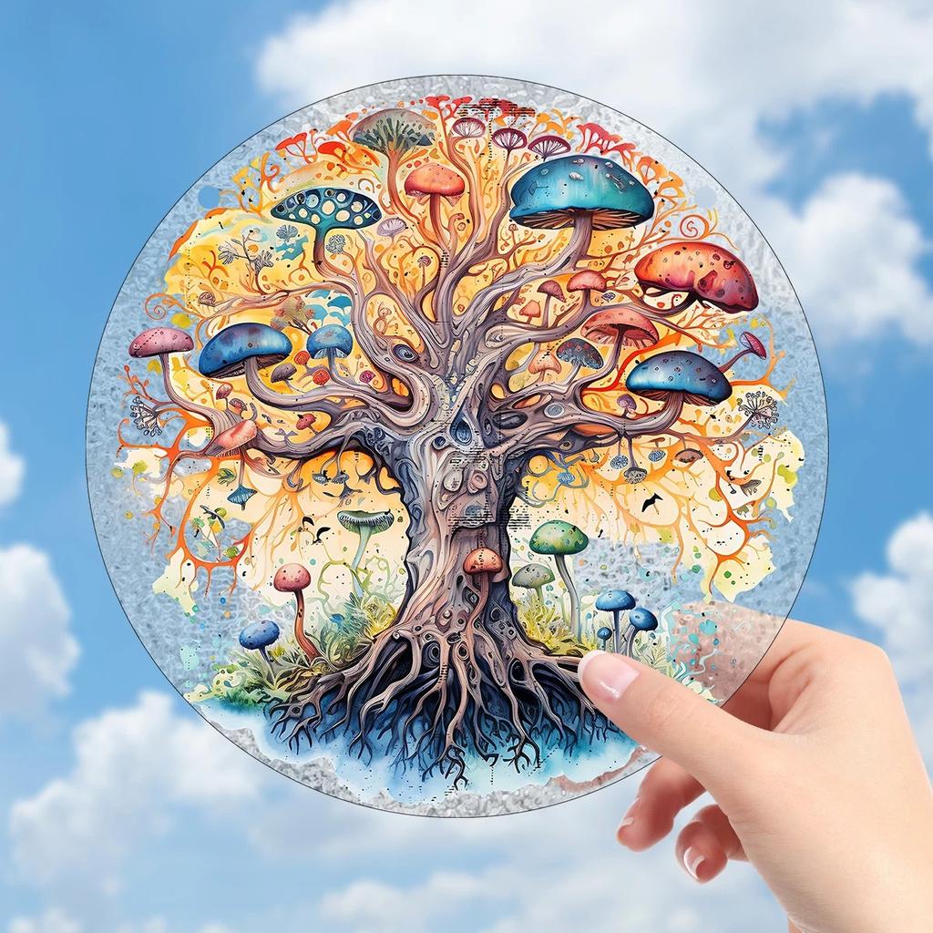 Cross-border Popular Sunshine Trap New Round Acrylic Pendant Window Porch Home Decoration Iron Chain Listing