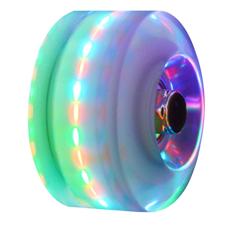 Luminous Double-Row Roller Skates with Colorful Wheels & PU Shock-Absorbing Outdoor Skates