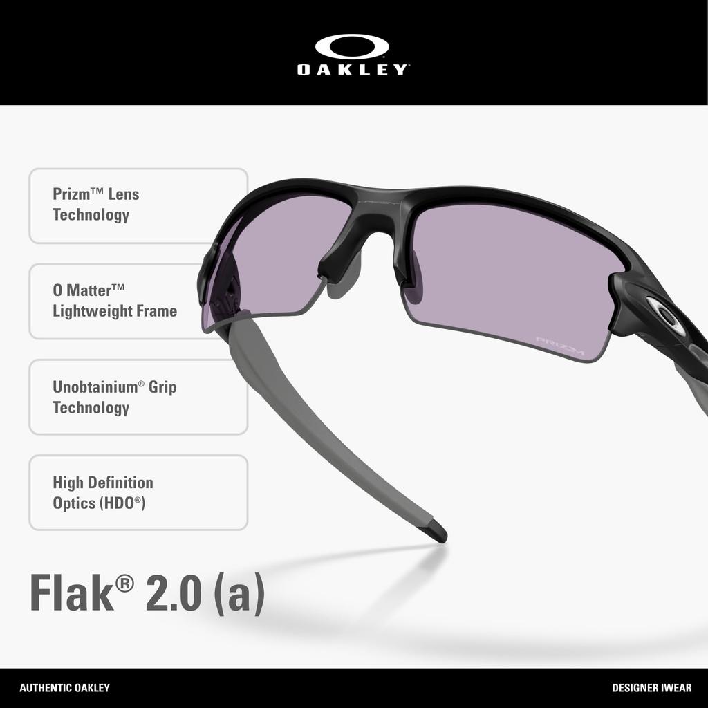 Солнцезащитные очки 0OO9271 FLAK МАТОВЫЙ ЧЕРНЫЙ PRIZM SLATE 61 мм 92716061 [Oakley] 2.0 (К)