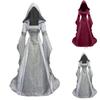 Women's Fashion Long Sleeve Hooded Gothic Dress Floor Length Cosplay Dress