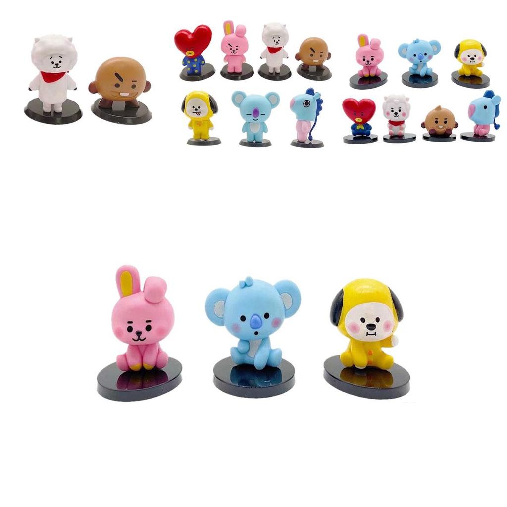 Bts Bt21 7 шт./набор Фигурки-украшения для детского монитора Топпер для торта Игрушки Подарок