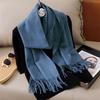 New Winer Warm Cashmere Scarf for Women Fashion Solid Thick Blanket Pashmina Shawl Wrap Female Bufanda Echarpe Foulard
